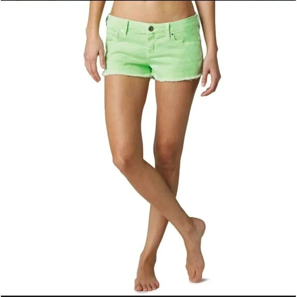 Fox  Women's Outshine Cutoff Shorts Green Size 1/25 MSRP $49.50 NWT